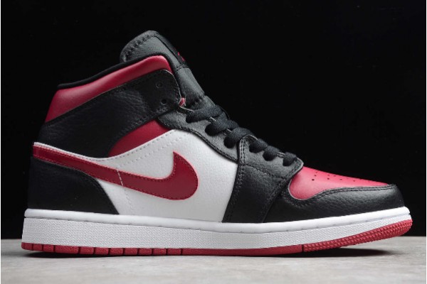 Hot Air Jordan 1 Mid Bred Toe Authentic Mens 554724 066 