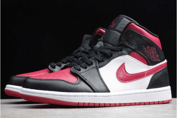 Hot Air Jordan 1 Mid Bred Toe Authentic Mens 554724 066 