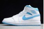 Newest Air Jordan 1 Mid Changes Up The Metallic Color Blocking With UNC Blue 554724 058 