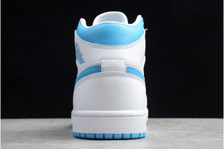 Newest Air Jordan 1 Mid Changes Up The Metallic Color Blocking With UNC Blue 554724 058 