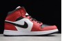 2021 Air Jordan 1 Mid Chicago Black Toe Black Gym Red White Mens 554724 069 