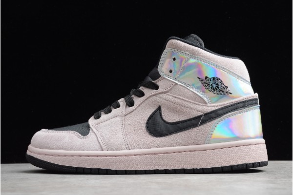 Best Air Jordan 1 Mid Dirty Powder Iridescent Barely Womens BQ6472 602 