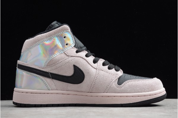 Best Air Jordan 1 Mid Dirty Powder Iridescent Barely Womens BQ6472 602 