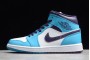 Cheap Air Jordan 1 Mid Hornets Blue Lagoon Grand Purple White Youth 554724 415 