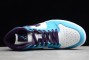 Cheap Air Jordan 1 Mid Hornets Blue Lagoon Grand Purple White Youth 554724 415 