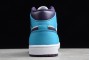 Cheap Air Jordan 1 Mid Hornets Blue Lagoon Grand Purple White Youth 554724 415 