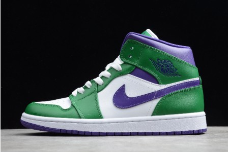 Fashion Air Jordan 1 Mid Hulk”Aloe Verde Court Purple For Sale Youth 554724 300 