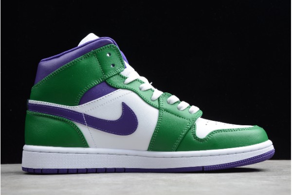 Fashion Air Jordan 1 Mid Hulk”Aloe Verde Court Purple For Sale Youth 554724 300 