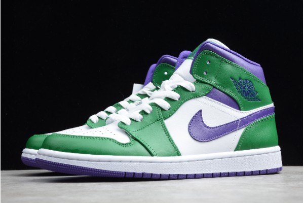 Fashion Air Jordan 1 Mid Hulk”Aloe Verde Court Purple For Sale Youth 554724 300