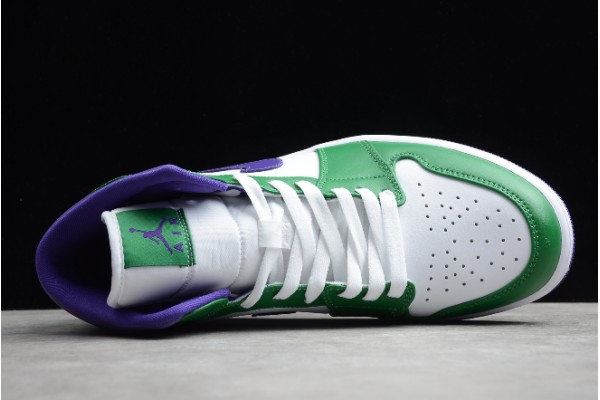 Fashion Air Jordan 1 Mid Hulk”Aloe Verde Court Purple For Sale Youth 554724 300 