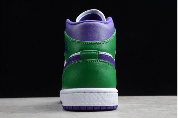 Fashion Air Jordan 1 Mid Hulk”Aloe Verde Court Purple For Sale Youth 554724 300
