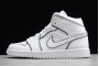 Newest Air Jordan 1 Mid Iridescent Reflective White For Sale Youth CK6587 100 