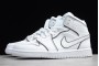 Newest Air Jordan 1 Mid Iridescent Reflective White For Sale Youth CK6587 100 