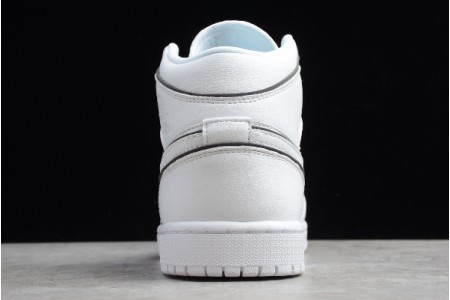 Newest Air Jordan 1 Mid Iridescent Reflective White For Sale Youth CK6587 100 