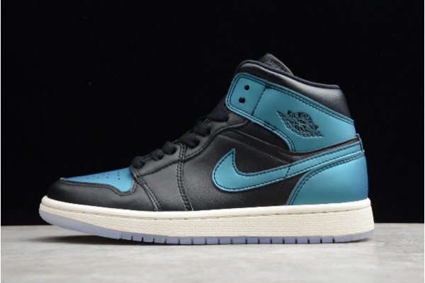 Latest Air Jordan 1 Mid Metallic Turquoise Black Mens 6472 009 