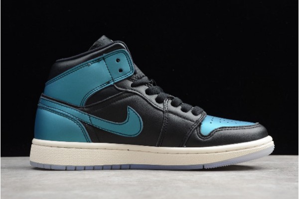 Latest Air Jordan 1 Mid Metallic Turquoise Black Mens 6472 009 