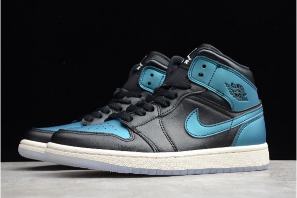 Latest Air Jordan 1 Mid Metallic Turquoise Black Mens 6472 009 