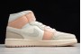 New Air Jordan 1 Mid Milan Sail Light Bone String Shimmer Youth CV3044 100 