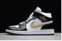 Hot Air Jordan 1 Mid Patent Leather in Black and Gold