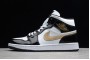 Hot Air Jordan 1 Mid Patent Leather in Black and Gold 