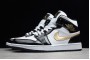 Hot Air Jordan 1 Mid Patent Leather in Black and Gold