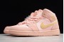 Latest Air Jordan 1 Mid SE Coral Gold Youth 852542 600 