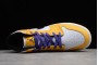 Best Air Jordan 1 Mid SE Lakers White Yellow Purple Black BQ6931 700 