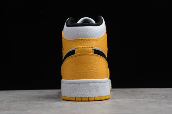 Best Air Jordan 1 Mid SE Lakers White Yellow Purple Black BQ6931 700 