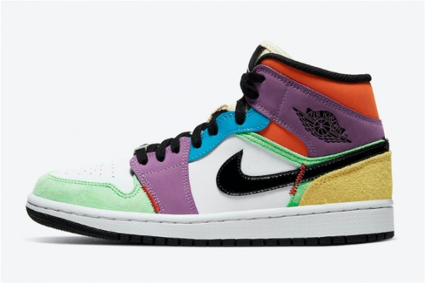 New Air Jordan 1 Mid SE Multicolor Provides Spirited Spring Style Youth CW1140 100 