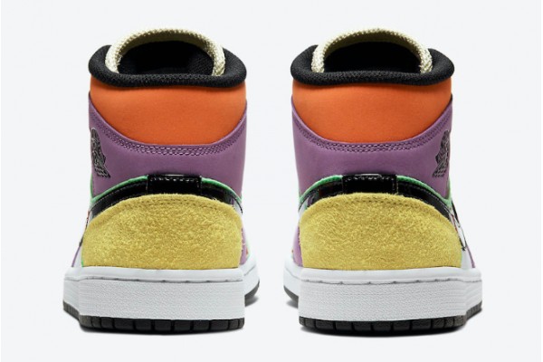 New Air Jordan 1 Mid SE Multicolor Provides Spirited Spring Style Youth CW1140 100 