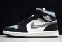 Best Air Jordan 1 Mid Satin Blue White Black Mens 852542 011 