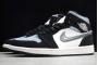 Best Air Jordan 1 Mid Satin Blue White Black Mens 852542 011 