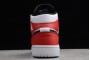 Newest Air Jordan 1 Mid White Black Gym Red Mens 554724 116 