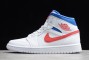 2021 Air Jordan 1 Mid White University Red Game Royal Womens 6472 164 