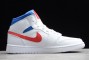 2021 Air Jordan 1 Mid White University Red Game Royal Womens 6472 164 