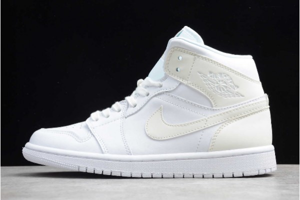 Best Air Jordan 1 Mid White White White For Sale Youth BQ6472 112 