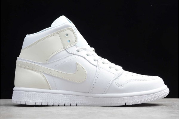 Best Air Jordan 1 Mid White White White For Sale Youth BQ6472 112 