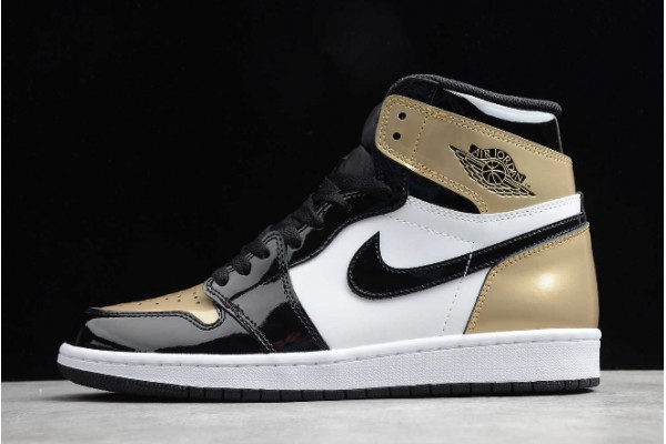 2021 Air Jordan 1 Retro High OG Gold Toe Mens 861428 007 