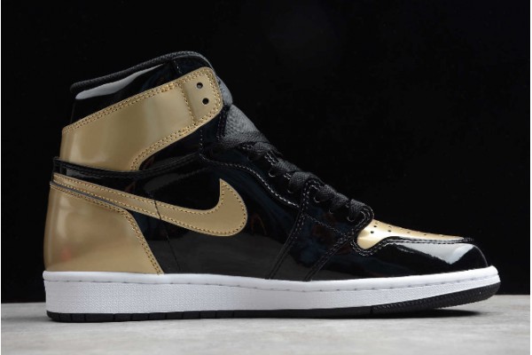 2021 Air Jordan 1 Retro High OG Gold Toe Mens 861428 007 