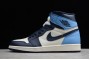 New Air Jordan 1 Retro High OG Obsidian Sail University Blue Mens 555088 140 