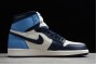 New Air Jordan 1 Retro High OG Obsidian Sail University Blue Mens 555088 140 