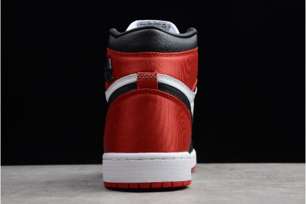 Fashion Air Jordan 1 Retro High Satin Black Toe Womens CD0461 016 