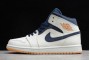 Newest Air Jordan 1 Retro Mid Jeter Blue Mens AH6342 104 