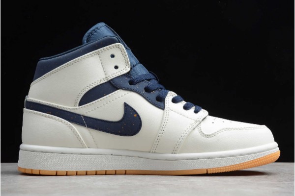 Newest Air Jordan 1 Retro Mid Jeter Blue Mens AH6342 104 