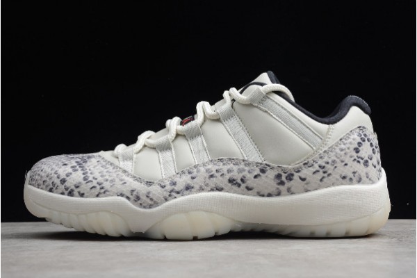 Newest Air Jordan 11 Low Snakeskin Light Bone University Grey Men CD6846 002 