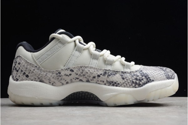 Newest Air Jordan 11 Low Snakeskin Light Bone University Grey Men CD6846 002 