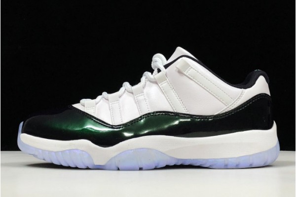 Best Air Jordan 11 Retro Low Emerald White Men 528895 145 