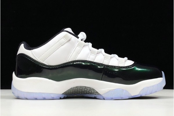 Best Air Jordan 11 Retro Low Emerald White Men 528895 145 