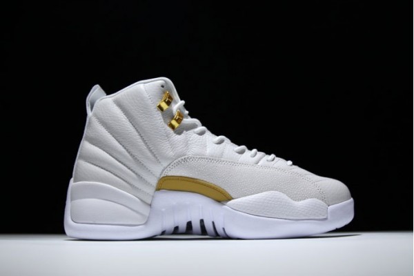 Newest Air Jordan 12 OVO White Gold Men 873864 102 