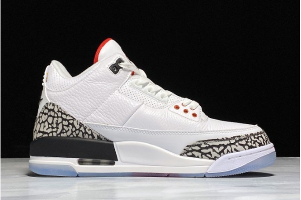 Fashion Air Jordan 3 NRG Free Throw Line White Black Fire Red Cement Grey Mens 923096 101 